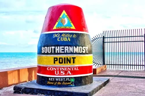 Duval Street | Southernmost Point Buoy | Key West Butterfly and Nature Conservatory