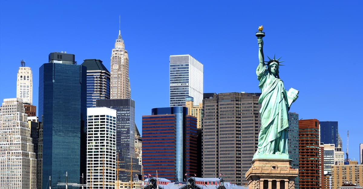 Vista panorámica de Estados Unidos + Canadá