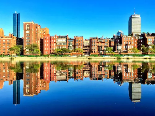 Back Bay | Rascacielos Prudential Center | Biblioteca Pública de Boston.